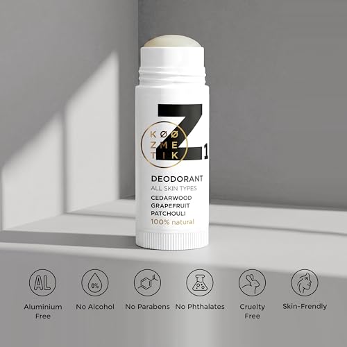 Image of 100% Natural Deodorant Stick I Aluminum Free I Chemical Free I Sweat & Odor Protection I Cedarwood,Grapefruit,Patchouli I Natural Skincare Deodorant for Everyday Z1 KOOZMETIK