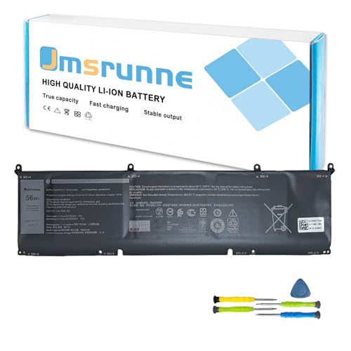 Jmsrunne 56Wh 8FCTC - Batería compatible con Dell XPS 15 9500 Precision 5550 Alienware M15 R3 R4 M17 R4 R3 Series Notebook 69KF2 08FCTC 0P8P1P 0DVG8M 0M59JH 70N2F 0707070NF 111 .4V 4650mAh