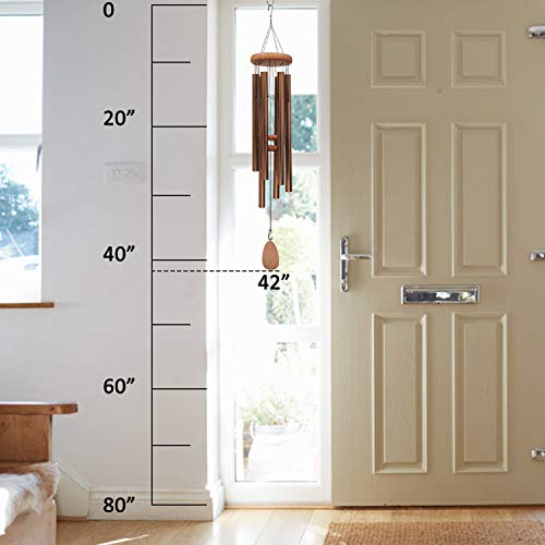 Noble House Wind Chimes with Big Deep Tone,42" Tuned Wind Chimes, Large Wind Chimes with Deep Tone,Both Indoor Decor and Outdoor Decor in Your Garden,Porch, Backyard and Patio (Bronze)