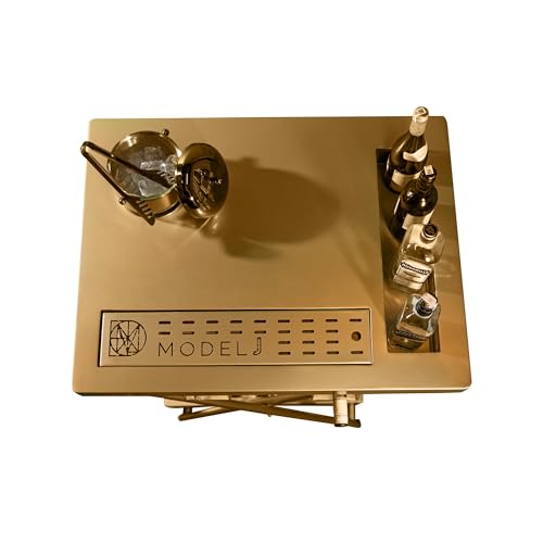 Image of HAUS OF BARS by SpeedX - Model J - Multi-Functional, Portable and Foldable Bar Table in Matte Gold Finish