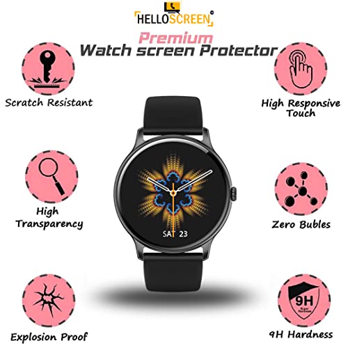 Image of 9H Screen Protector Flexible TPU Screenguard For NOISEFIT FORCE [1.32 inch] Smartwatch (2 Pack) - Unbreakable Hydrogel TPU Film [ Not A Tempered Glass]