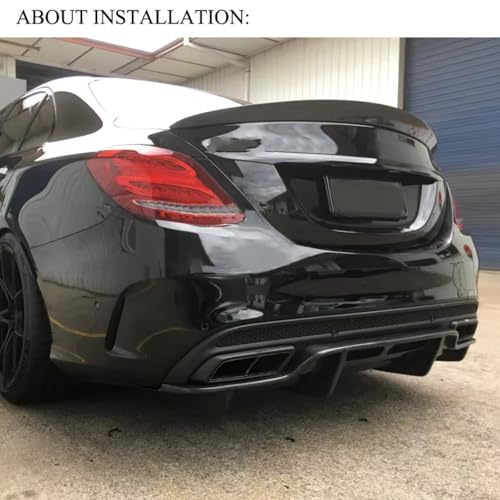 Punta de escape de carbono para Benz Clase C W205 estilo C63 5