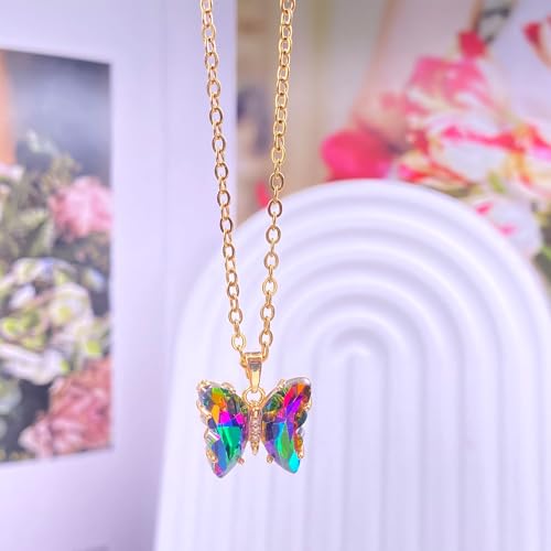 Image of Butterfly Jewelry Gifts - Butterfly Necklace Bracelet for Women
