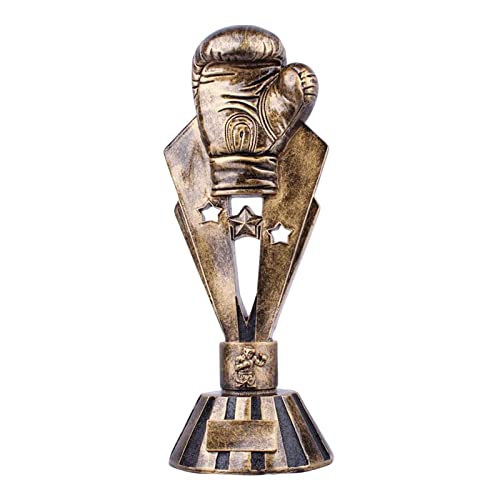 Trophée gant de boxe en résine bronze sculpture élégante de 38cm pour décoration
