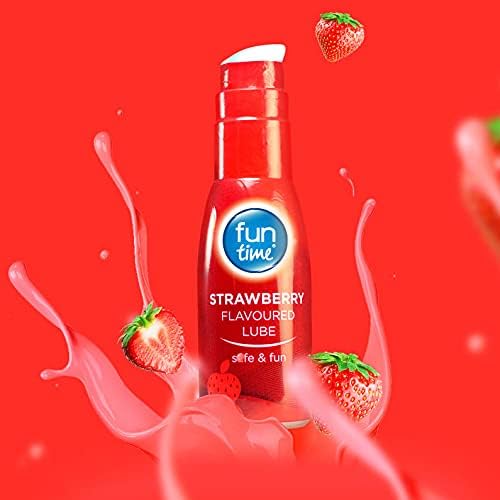 Fun Time Strawberry Flavoured Lubricant, Alcohol Free, Water Based, Clear, 75 Ml, Blue, 75 ml (Pack of 1) - Image 3