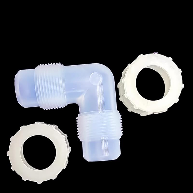 PFA Coude évasé à 90° à rayon égal – Raccords de tuyaux de laboratoire durables et résistants aux produits chimiques, idéal pour des applications scientifiques