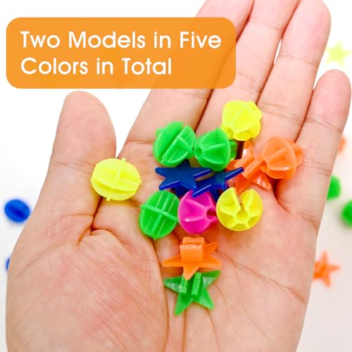 image for GAQWOK 72-Piece Colorful Bike Wheel Spoke Beads - Assorted Shapes & Co