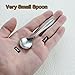 8 Pack 3.7” Tiny Small Spoons Mini Metal Powder Scoop for Spices, Seasoning (Salt, Pepper, Sugar), Desserts, Party