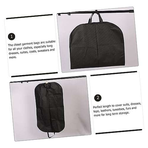 Portable Medium Suit Cover Bag Business Folding Clothes for Travel Home Storage Black for Suits Dresses and Coats Garment Case4