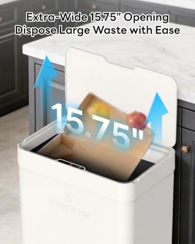 Caneca de basura automática con sensor 50 L acero miniatura 3
