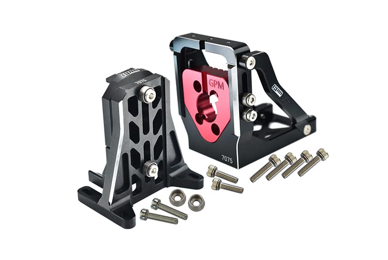 GPM Aluminum 7075-T6 Quick Release Motor Base+Motor Fixing Mount for 1/6 XRT 8S?78086-4?& 1/5 4WD X-Maxx 6S/8S Monster Truck Rc Cars (Black)