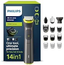 Philips Series 7000 All-in-one Trimmer, 14-in-1 Multigroom for face, Head and Body, One Tool - Ultimate Precision, 21 Lengt…