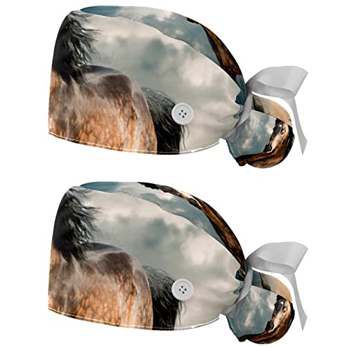 Chapeaux de travail cheval cool qui court : casquettes bouffantes JDEZ respirantes et confortables