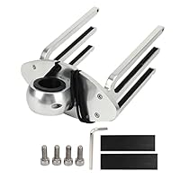 Aramox Wakeboard Halterung Boot Wakeboard Zubehör Wakeboard-Rack, Wakeboard-Turmhalterung mit Verstellbarem Winkel, Polierte Aluminiumlegierung für 1,89-Zoll-2,36-Zoll-2,48-Zoll-Klemmschläuche