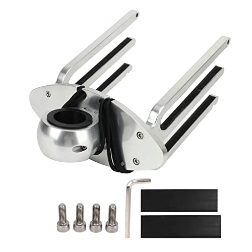 AYQEBNC Wakeboard Rack, Wakeboard Tower Rack Adjustable Angle Wakeboarding Holder Bracket Polished Aluminium Alloy for 1.89in 2.36in 2.48in Clamp Tubing