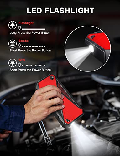 image for DBPOWER 1600A Peak Car Jump Starter 17200mAh Portable Jump Starter (up