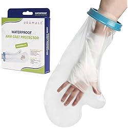 Proteccion De Manos Y Brazos Seguridad Industrial Protector de Escayola Impermeable, Protección de Yeso (Brazo) - Transparente, Silicona Resistente - Reutilizable, Flexible & Cómodo - Ideal para Usar en Baño o Ducha.