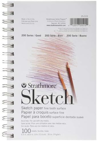Miniatura 2 de Strathmore 25-515 200 Series Bloc de bocetos, 5.5 x 8.5pulgadas, 100hojas, color blanco