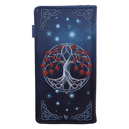 Nemesis Now Klassisch, Blue, 18.5cm Bi-Fold Wallet with Wolf Pattern, Embossed, RFID Protected3
