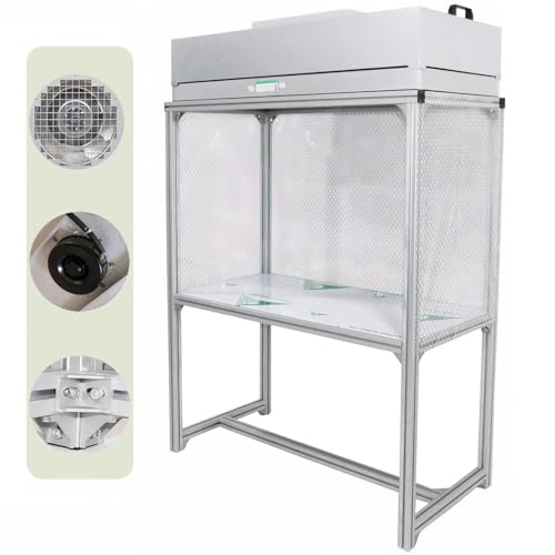 INTSUPERMAI Vertical Laminar Flow Hood Air Flow Clean Bench Workstation with HEPA Aluminum Blade Fan Rated Air Volume 706cfm Dust Free Room Workshop for Dust Free Work Operatiom 110V