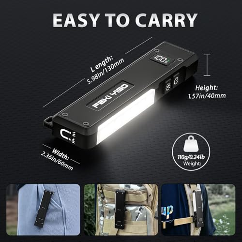 50% Off Feki Yigo 1800 Lumens UV Rechargeable Flat EDC Flashlight