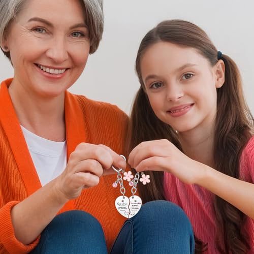 Image of 2Pcs Mother Daughter Heart Matching Keyring Keychain Set Gifts For Mom Christmas Mothers Day Gifts from Daughter