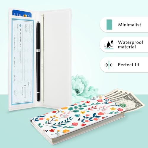 Image of CoBak Checkbook Cover for Women & Men - PU Leather Case with RFID Blocking | Classic Design Check Book Holder for Personal and Business