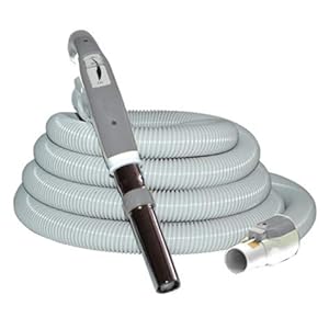 SACH Zentralstaubsauger Saugschlauch PLUS mit Ein/Ausschalter und Saugkraftregulierung für VAC Digital geeignet, Anschluss für Zubehör 32 mm, Anschluss für Saugdose 37 mm Größe 8m