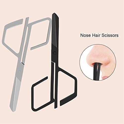 yeacher Tesoura profissional para cabelo no nariz Tesoura para cabelo facial Tesoura de segurança pa
