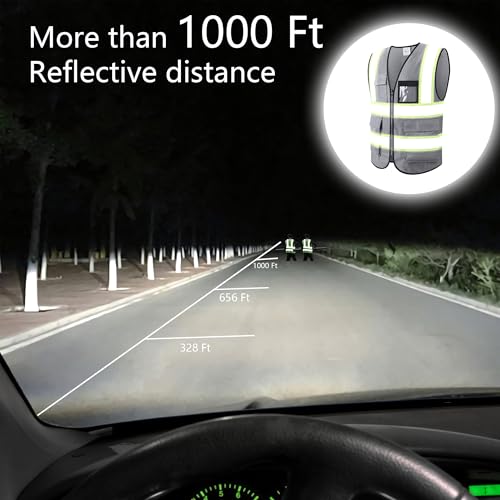 Image of Safety Vest for Men Women Reflective Construction Vest Hi Vis ANSI Standard