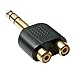 Produktbild LINDY 35623 Stereo Audio-Adapter, 2X RCA Buchse an 6.3mm Klinkenstecker