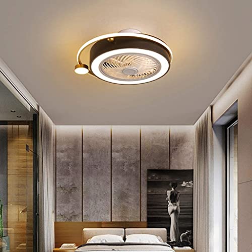 シーリングファンライト Remote Control Quiet Ceiling Fan Creative Invisible Light Lighting For Living Room Bedroom LED - 画像 2