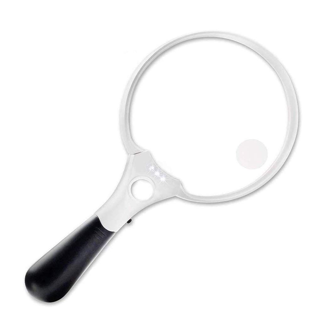 Lupa de Mano 20x Lupa de Lectura iluminada Lupa de joyería Ideal para Leer Lupa