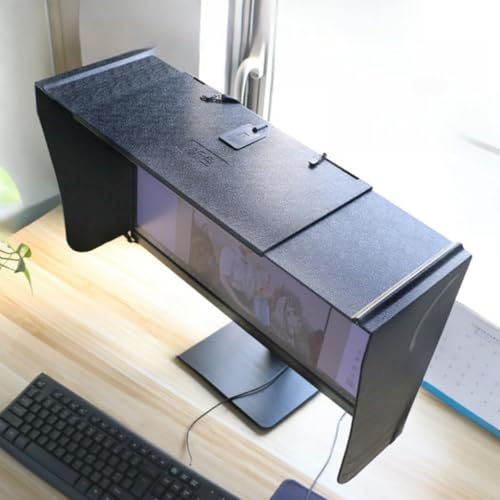 Image of Monitor Hood for 17-27 Inch Screens (Frame Width 16.1-27.9in, Measure Monitor Outer Frame Before Purchase)