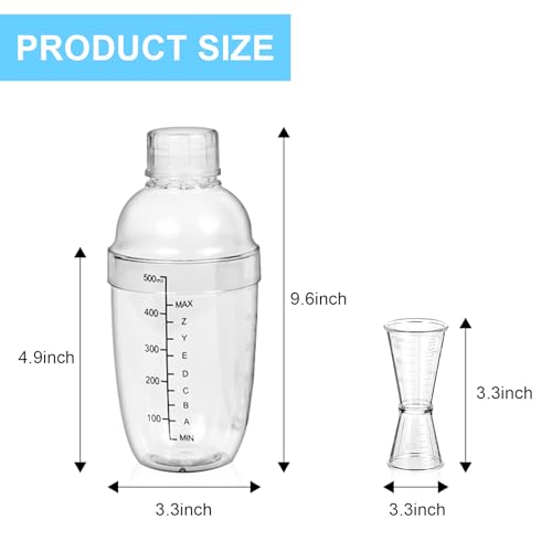 Voittozege 6 Pcs 17Oz Plastic Cocktail Shaker Set thumb #1