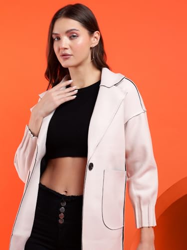 Image of KOTTY Womens Cotton Blend Standard Length Elegant Style Coat - Classic Style with Modern Detailing