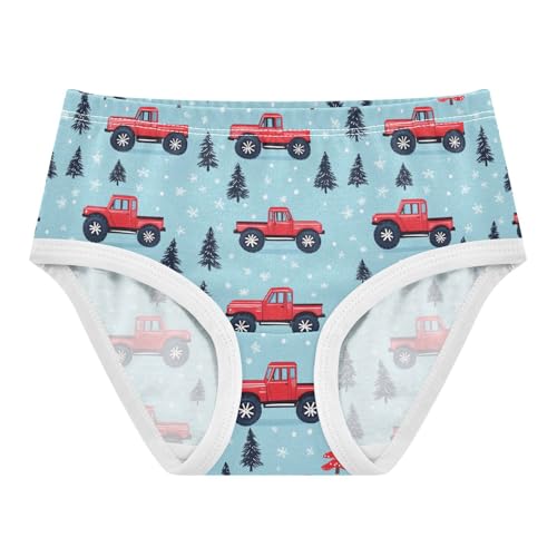 Girls Underwear Soft Cotton Christmas Monster Trucks Kids Panties in Sizes 2/3t, 4t, 5t, 6 and 8