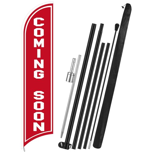 Remagr Coming Soon Windless Feather Banner Swooper Flag Sign 15
