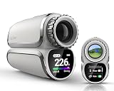 FastDeer Golf Range Finder S2, Premium Leather Full Color Touchscreen, High Precision Flag Pole Locking Vibration, Triangulation Mode,UV Reminder,Rain Mode, Fast Accurate Golf Rangefinder with Slope