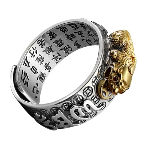 DEARMAMY 1 Pc anillo abierto bisuteria hombre anillos de boda anillos de del pie para las mujeres anillo abierto de cobre anillo de la fortuna masculina