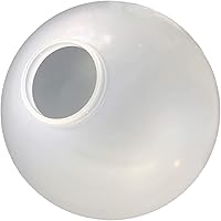 Vista 10 de KastLite Globo de poste de lámpara de acrílico transparente de 8 pulgadas, textura suave con cuello de tornillo de 3.24 pulgadas, fabricado