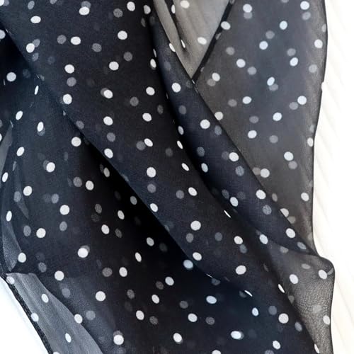 JERLA Women 100% Mulberry silk Scarf Long Large Lightweight Scarves Fashion Women Soft polka dot Print Neckerchief2