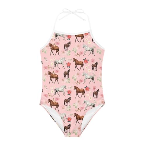 Image of ELEQIN Cartoon Animal Cute Girls One Piece Swimsuit Adjustable Swimwear for 3Y-10Y
