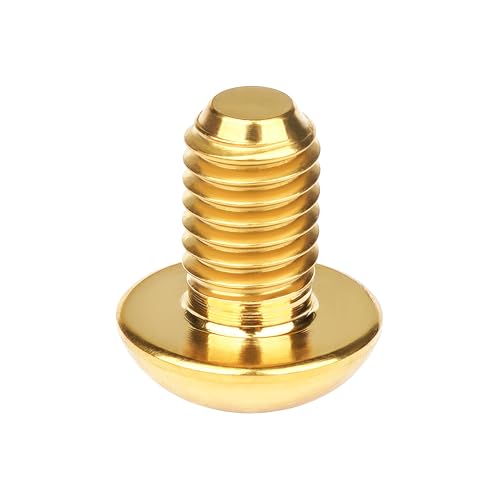 Image of Titanium Bolt M4x6 8 10 12 15 20mm Hex Head Screws for Bicycle Pack of 4 (Gold, M4x6mm)