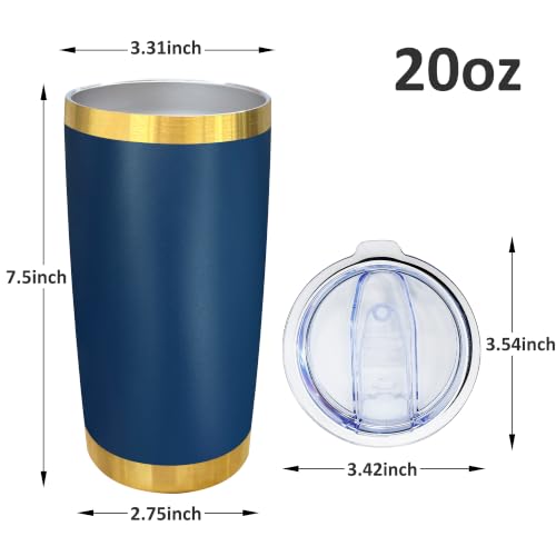 Image of 20 oz Insulated Tumbler Bulk Stainless Steel Tumbler,Navy,6 Pack