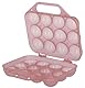 Kerbl Hobbyfarming Eier Aufbewahrung aus Kunststoff für 12 Eier, Rose