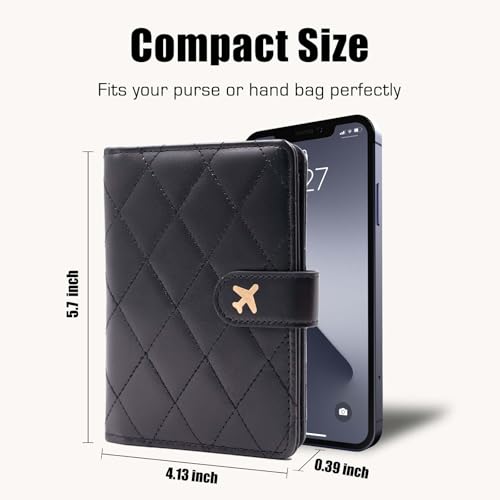 Image of Melsbrinna Premium Leather Passport Holder Covers Case, Waterproof Rfid Blocking Travel Wallet Passport Holder with Pen Holder, Cute Passport Book for Women /Men