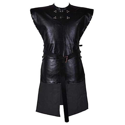 shoperama Super Deluxe Jon Nieve Hombre Disfraz Medieval Guerrero Negro Carnaval Verkleidung