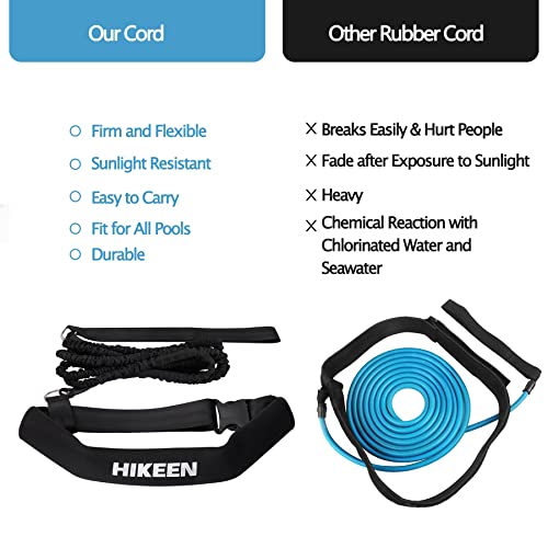 image for Hikeen Swimming Training Belt 4M Swimming Tether Swim in Place Harness