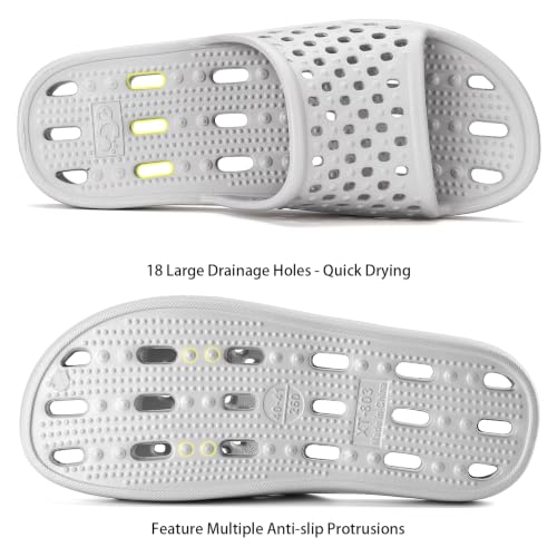 Image of Xomiboe Shower Shoes Men Quick Drying Women Shower Sandals Non-Slip Comfortable House Slippers Bathroom Hotel Flip Flops Slides With Students Gym